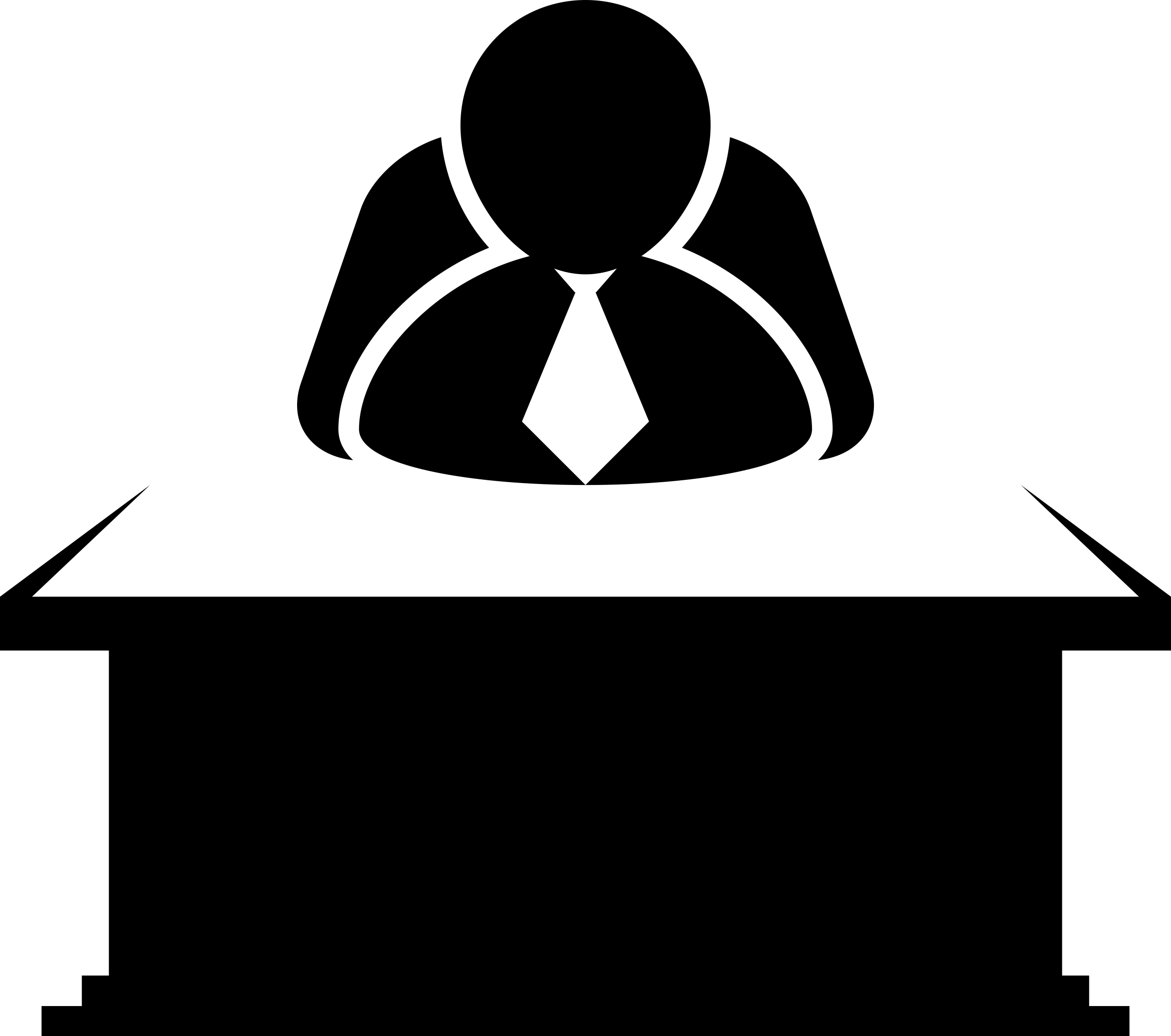 Chief Sitting Behind A Desktop Outline Svg Vector Free Vectors